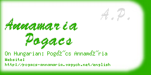 annamaria pogacs business card